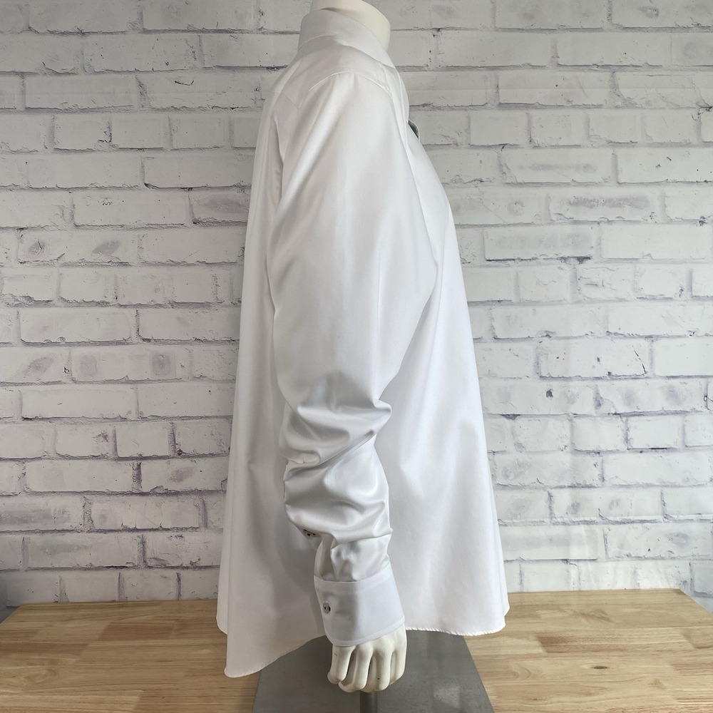 UNTUCKit Shirt Men's 3XL Long Sleeve Button Up Wrinkle Free Las Cases White - Picture 8 of 16